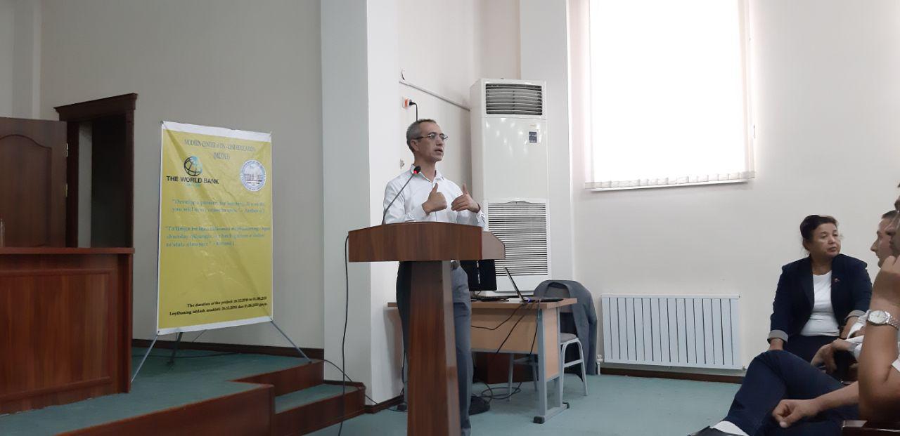 Seminars and trainings for professors and researchers of Urgench State University on the implementation of the concept of E-UNIVERSITY