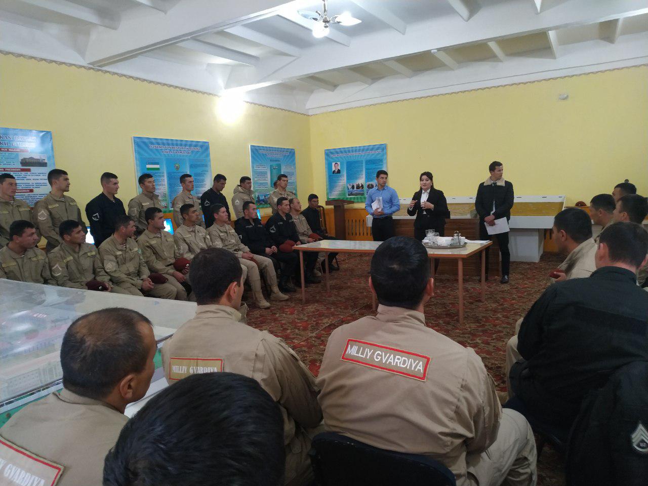 Senior lecturer of the Faculty of Tourism and Economics S.Rahimova held a workshop for the staff of the National Guard of the Republic of Uzbekistan