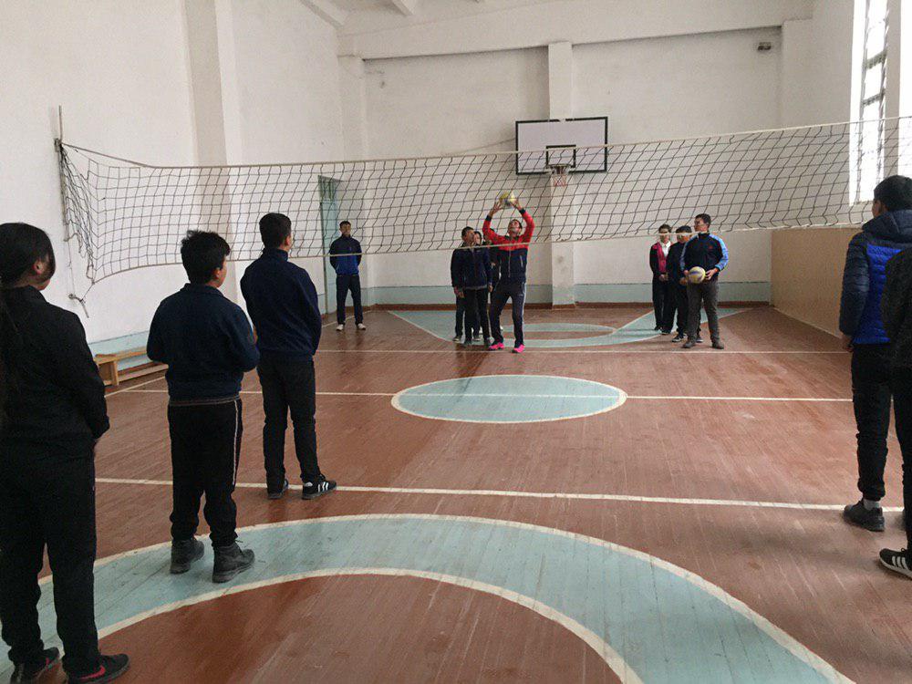 Head of the Department of Physical Culture and Sports of the Faculty of Physical Culture B.Yadgarov and Senior Lecturer J.Adamboev and H.Matniyazov held a master class in the school 44-50 in Khanka district.