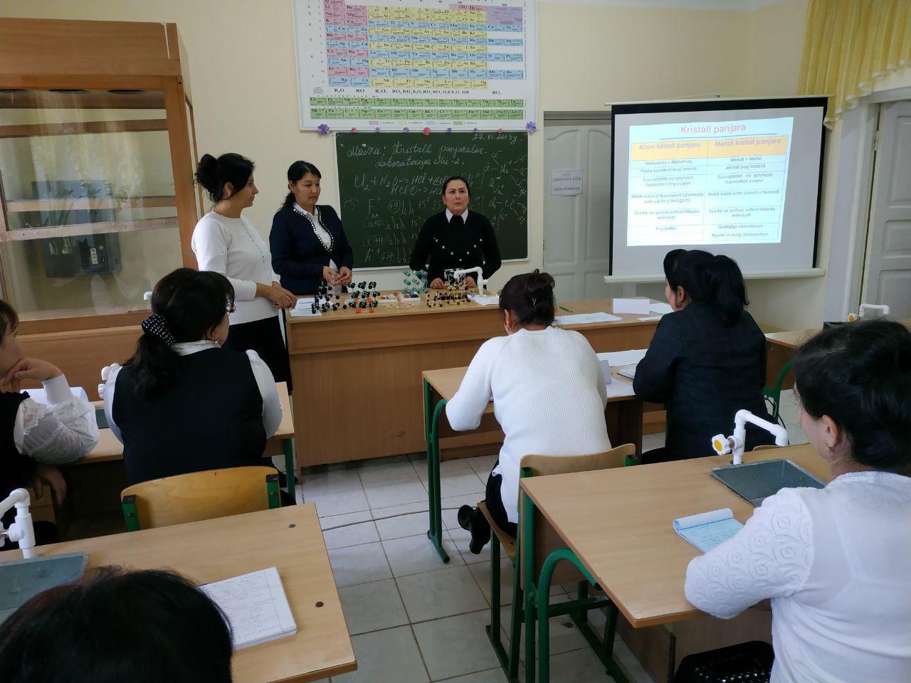 Professors from the Faculty of Natural Sciences held a master class at the school No4 of Shovot district