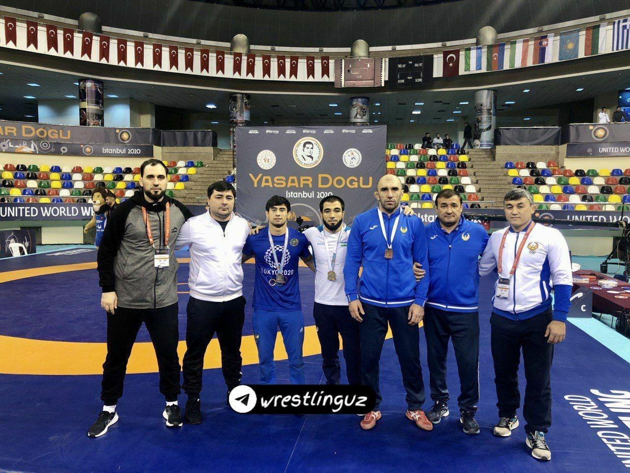 Abdullaev Gulyam takes second place at the international freestyle wrestling tournament among adults in Istanbul, Turkey.