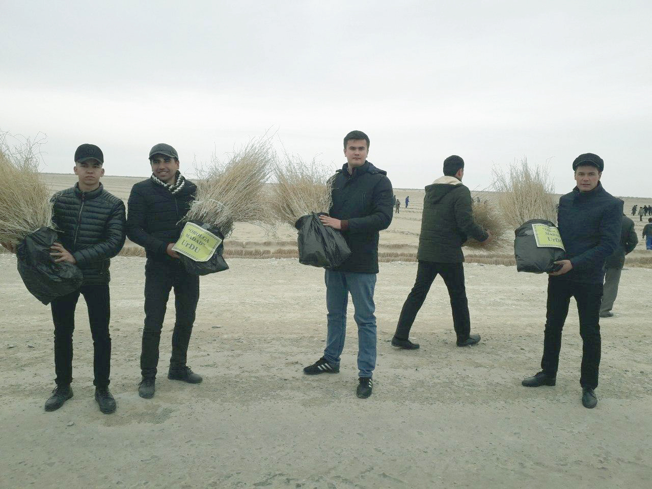 Teachers and students of Urgench State University in Muynak district