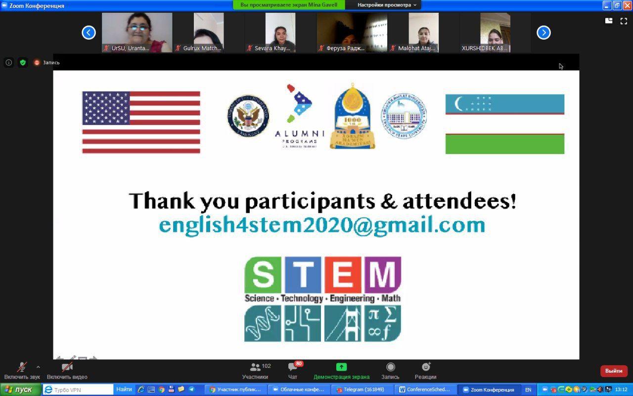 AQSh Elchixonasi bilan xamkorlikda Xalkaro ingliz tilini o‘qitishning STEM/STEAM ta’limiga tatbiqi mavzusida ilmiy anjumani bo‘lib o‘tdi
