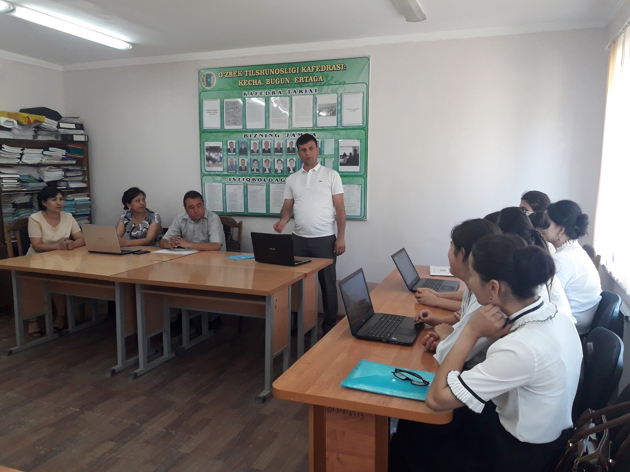 В этом году дестого июня кафедра узбекской литературы научно-техническом семинаре преподаватель С.Атажонов читал лекцию в методе кейс-стадии по теме п