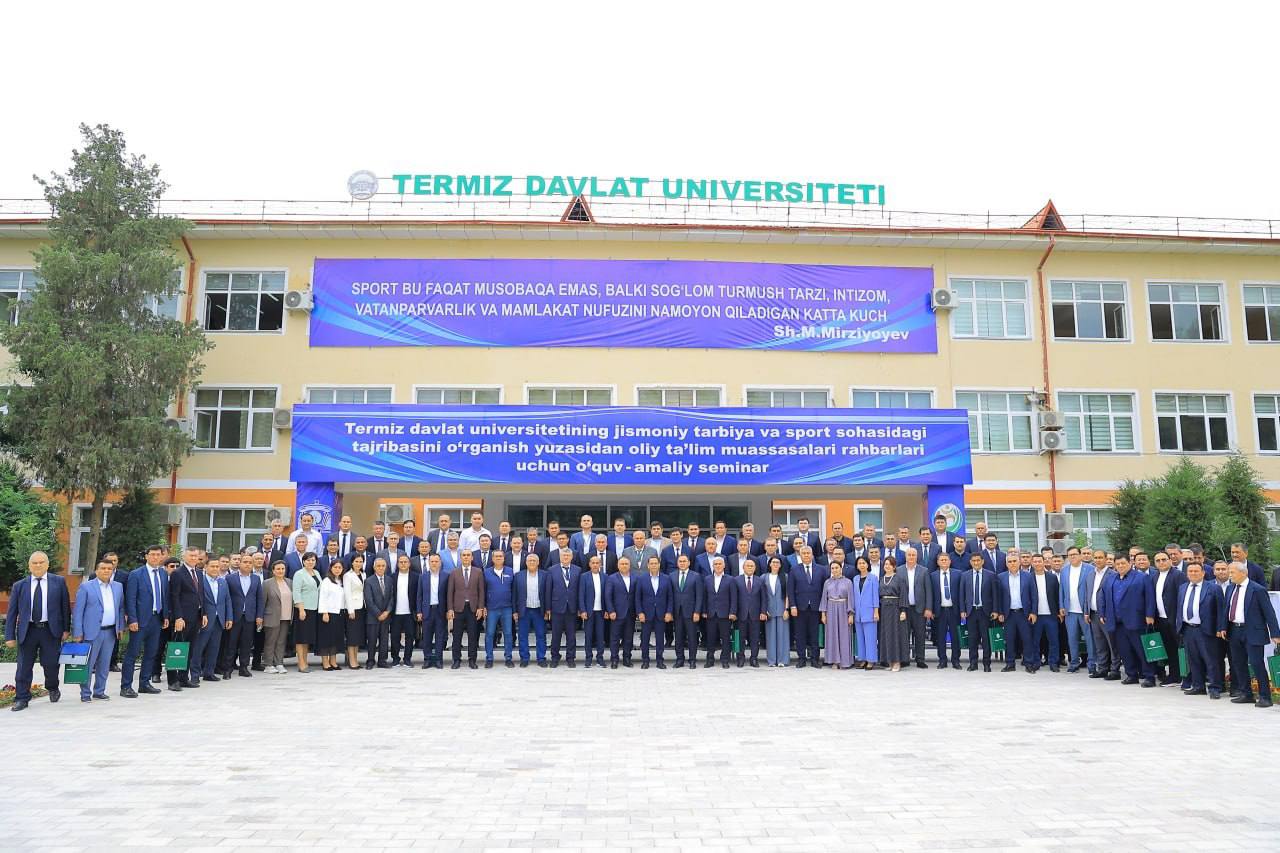 The rector of Urgench State University participated in a training and practical seminar on the development of physical education and sports held at Termez State University