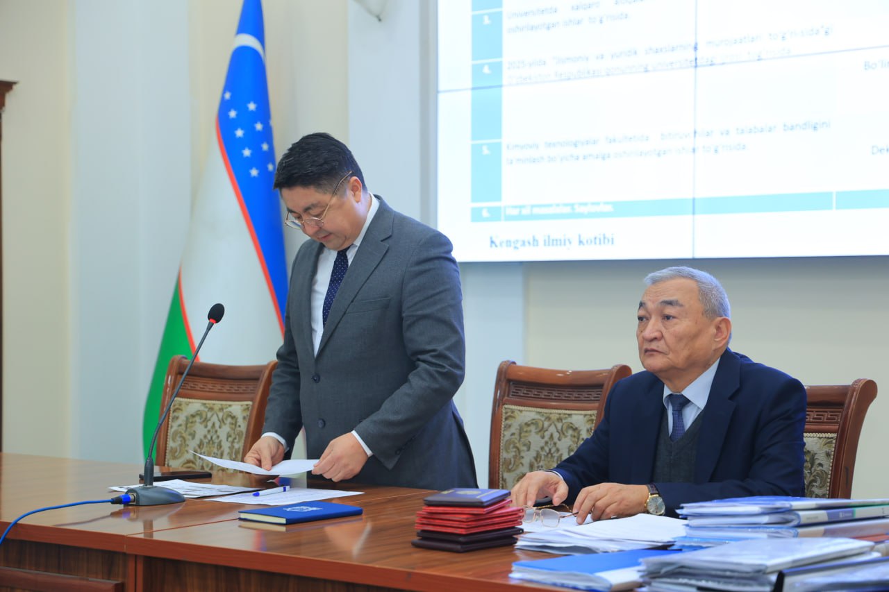 Состоялось 5-е заседание Совета Ургенчского государственного университета