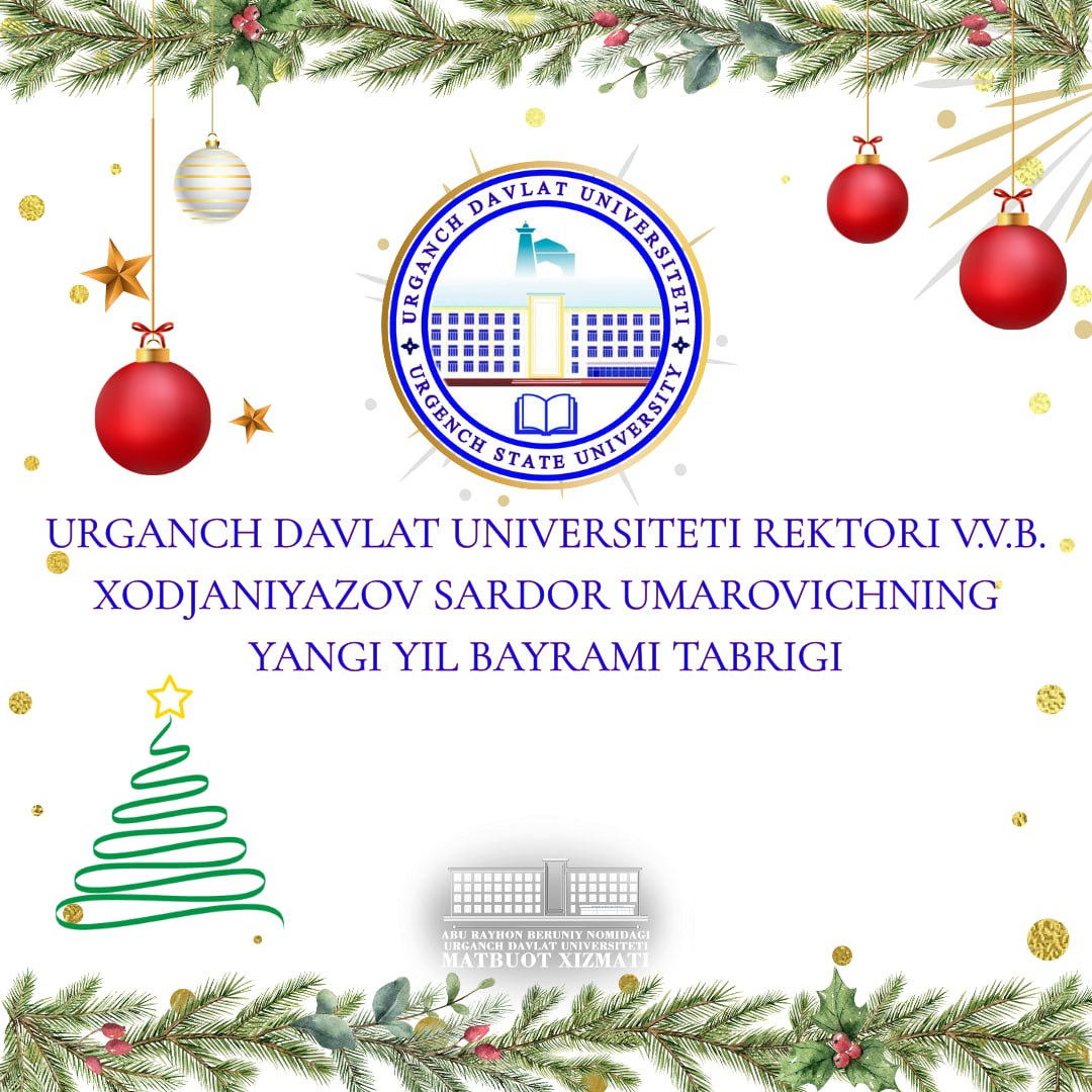 YANGI YILINGIZ MUBORAK BOʻLSIN!