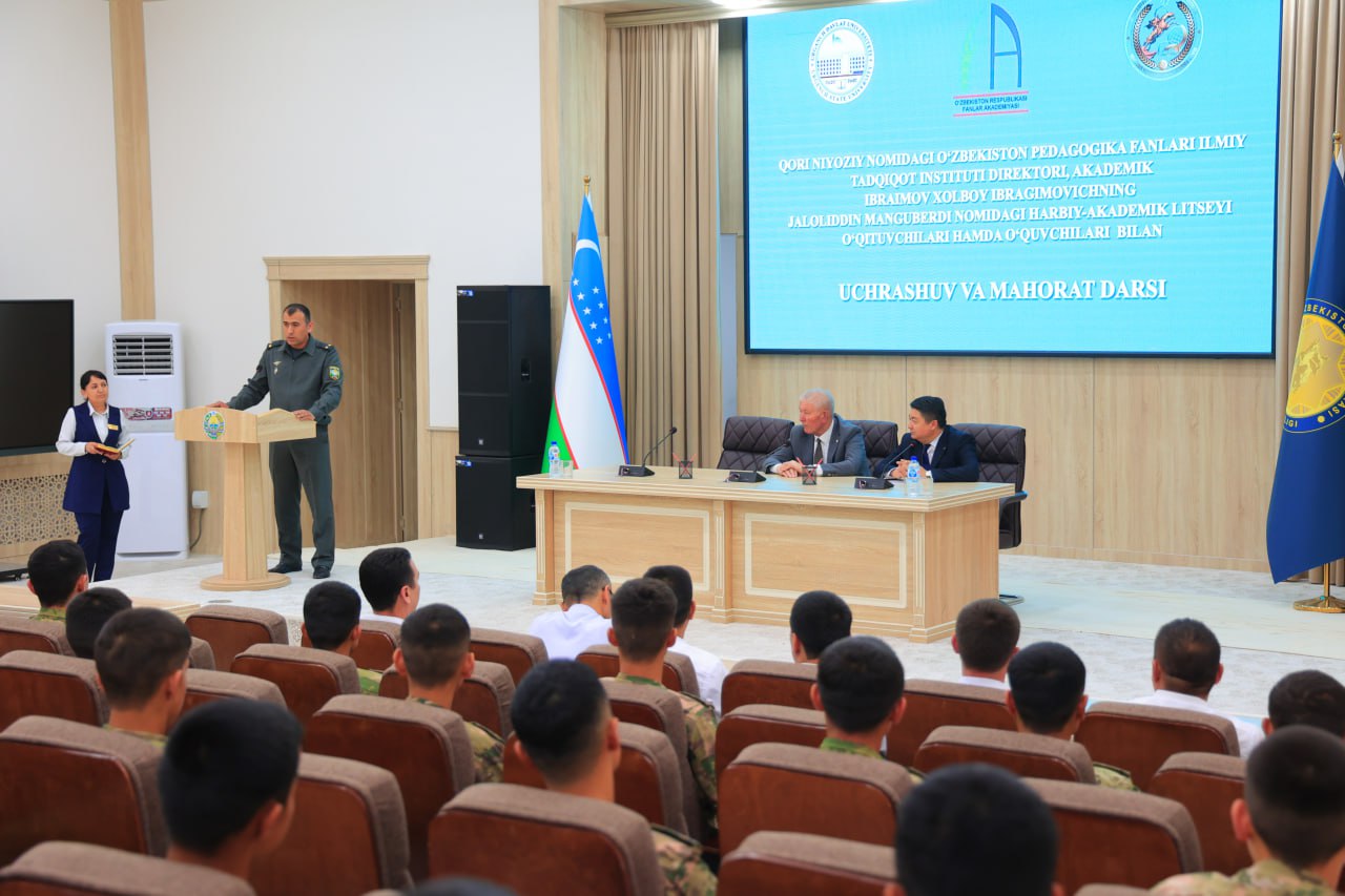 Academician Kholboy Ibraimov visited the military-academic lyceum named after Jaloladdin Manguberdi