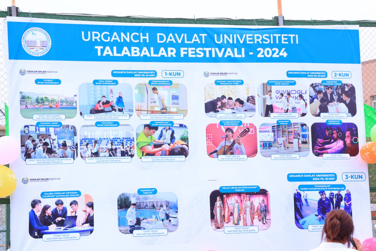 Urganch davlat universitetida “Talabalar festivali-2024” haftaligining 2-kuni boʻlib o'tdi