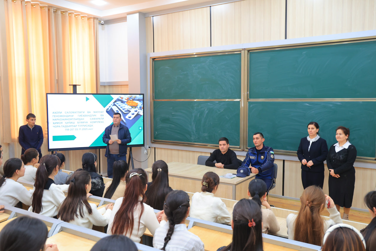 Preventive events are being held at Urgench State University under the slogan “We Say No to Drugs!”