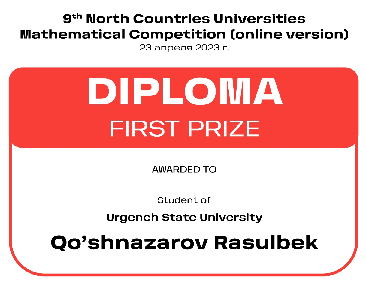 Great news from young mathematicians of Uzbekistan!