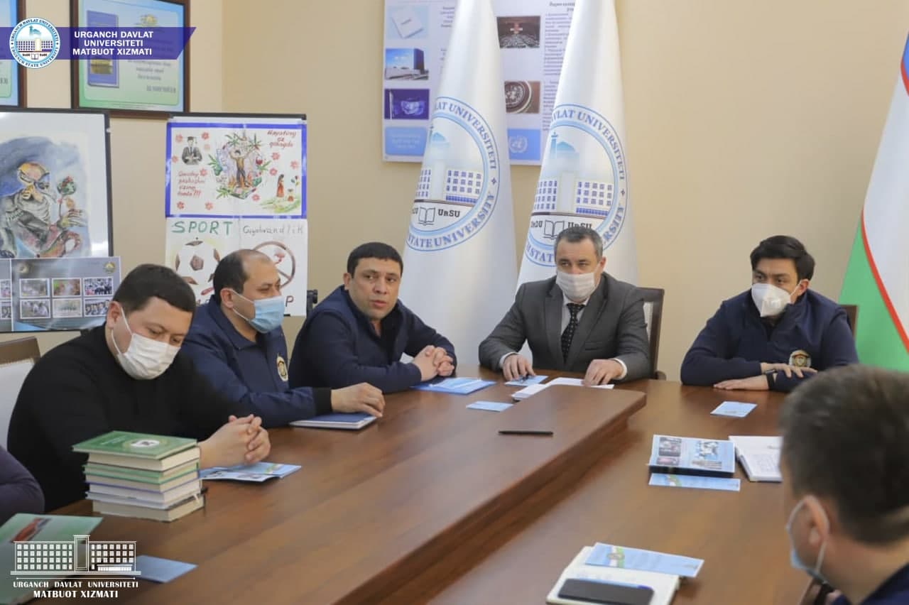 urdu.uz, Urganch davlat universitetida “Yoshlar orasida giyohvandlikning tarqalishiga qarshi kurashish oyligi” doirasida profilaktik tadbir tashkil etildi
