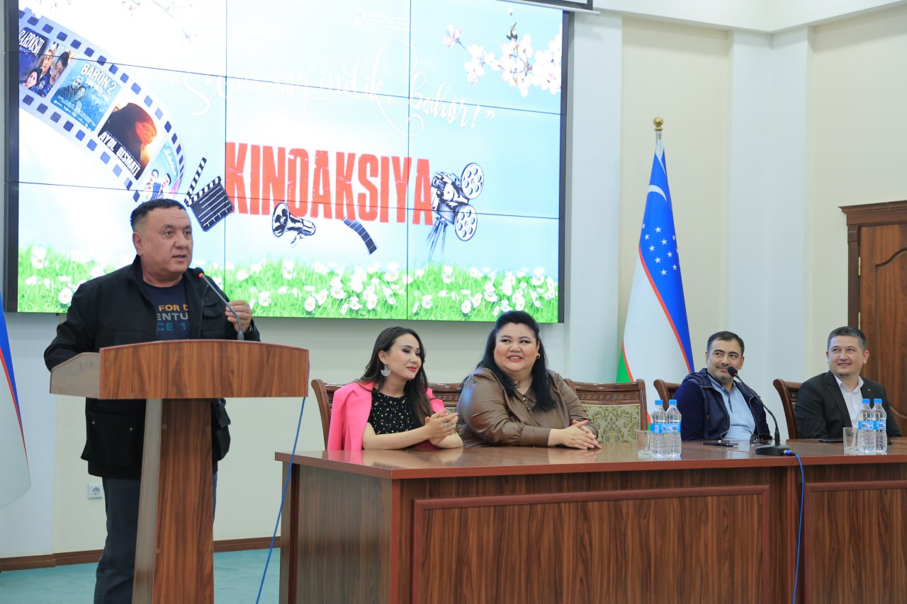 urdu.uz, “Kinokarvon“ aksiyasi ijodkorlari Urganch davlat universitetida