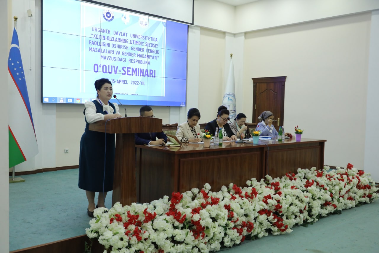 urdu.uz, «Xotin-qizlarning ijtimoiy siyosiy faolligini oshirish, gender tenglik masalalari va gender madaniyati» mavzusidagi respublika o‘quv-seminar oʻz ishini boshladi