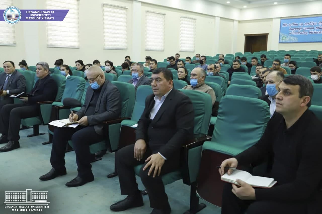 urdu.uz, Urganch davlat universiteti rektori Jismoniy madaniyat fakulteti jamoasi bilan uchrashdi