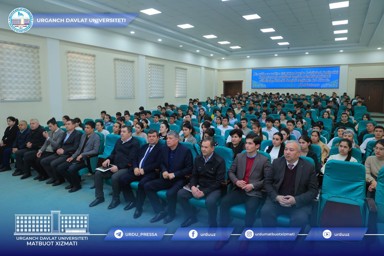 urdu.uz, Oliy Majlisning inson huquqlari bo'yicha vakillari (Ombudsman) ning Xorazm viloyati mintaqaviy vakili Odilbek Olloyorov Urganch davlat universiteti talaba-yoshlari bilan uchrashuv o'tkazdi