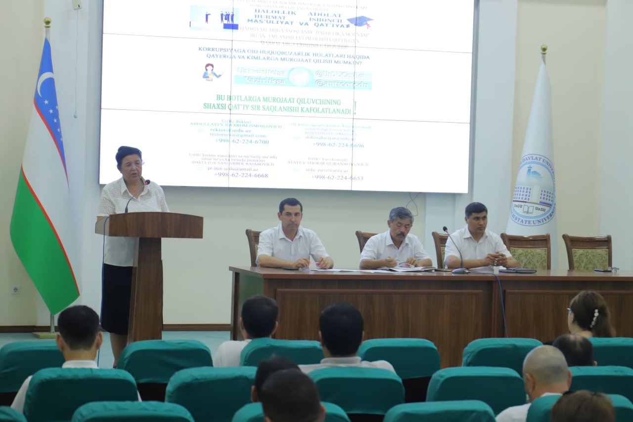 A meeting was held with the staff of Chemical Technology Faculty 