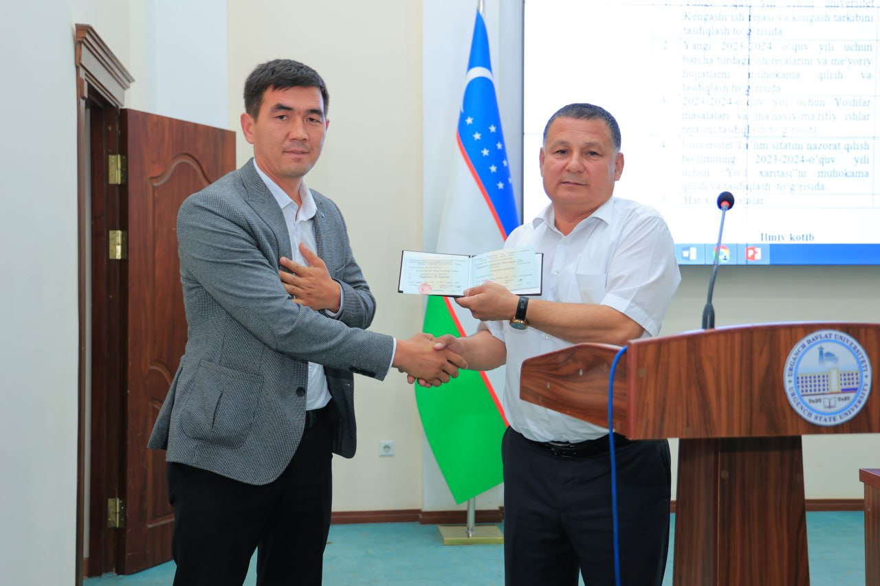 urdu.uz, Urganch davlat universiteti Kengashining 1-majlisi boʻlib oʻtdi   