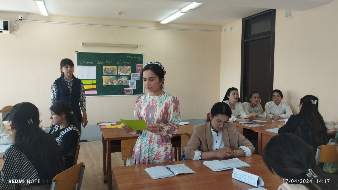 На кафедре узбекского языкознания проводятся открытые занятия.
