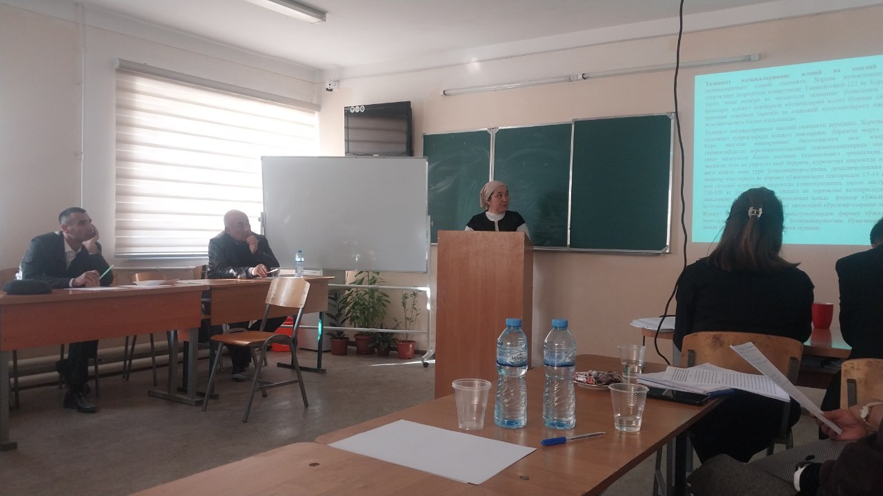 A scientific seminar by M. Matkarimova and G. Sapaeva was held at the Department of Biology.