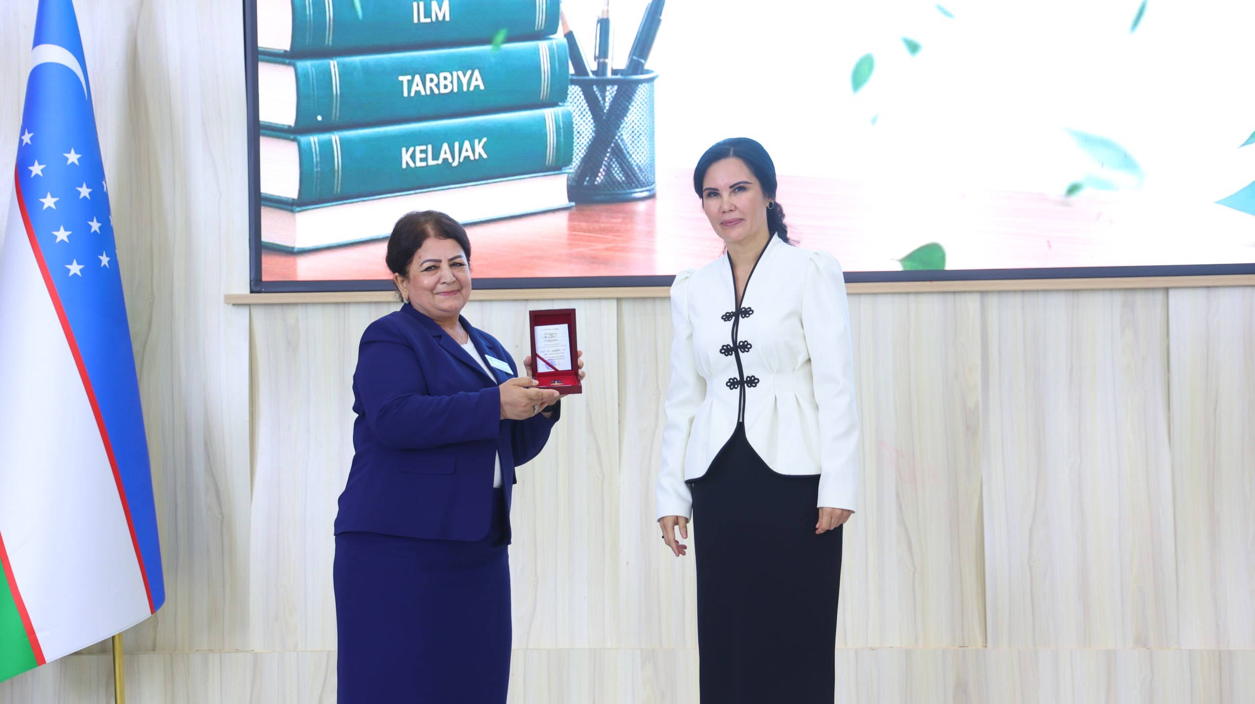 Mukhabbat Salayeva — Professor at the Department of Pedagogy and Psychology, recipient of the "Excellence in Higher Education" badge.