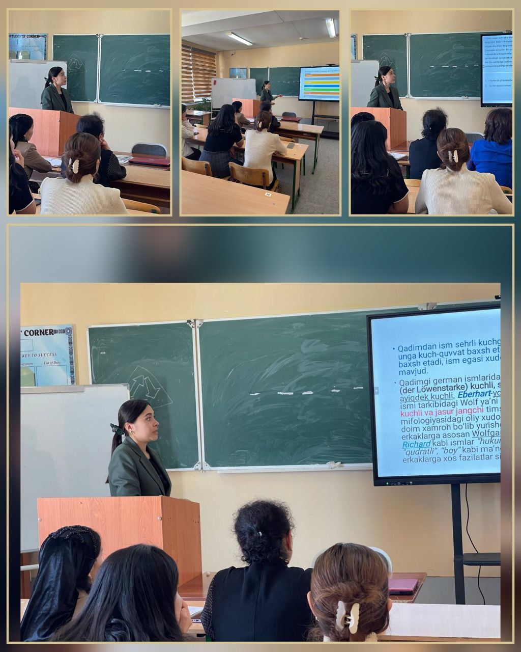 Scientific-theoretical seminar on the topic “Reflection of the gender aspect in Uzbek and German names.”